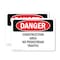 Signmission Construction Area No Pedestrian Traffic Danger Sign, Plastic, 10in W x 7in L, 2PK OS-2PACK-DS-P-710-L-1982 - alternate 1